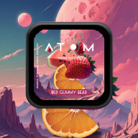 Тютюн Atom Red Gummy Bear (Малина, Полуниця, Кавун, Апельсин) 200 г
