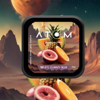 Тютюн Atom White Gummy Bear (Маракуя, Ананас, Диня, Апельсин) 100 г