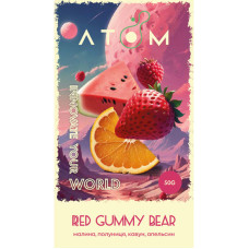Тютюн Atom Red Gummy Bear (Малина, Полуниця, Кавун, Апельсин) 50 г