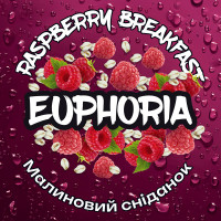 Тютюн Euphoria Raspberry Breakfast (Малиновий сніданок, Малина, Вівсянка) 100 г 