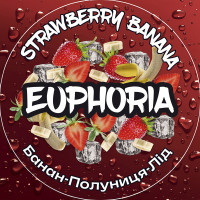 Тютюн Euphoria Strawberry Banana (Банан, полуниця, лід) 100 г 