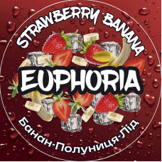 Тютюн Euphoria Strawberry Banana (Банан, полуниця, лід) 100 г 