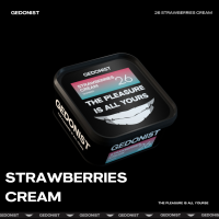 Тютюн Gedonist Strawberries cream № 26 (Полуниця, Вершки) 200 г  